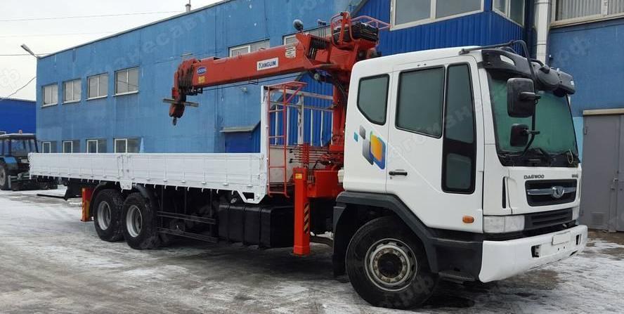 Daewoo Novus 6x4 с КМУ Kanglim KS1256G-II Фото Daewoo 6x4 с КМУ KS 1256 G-II
