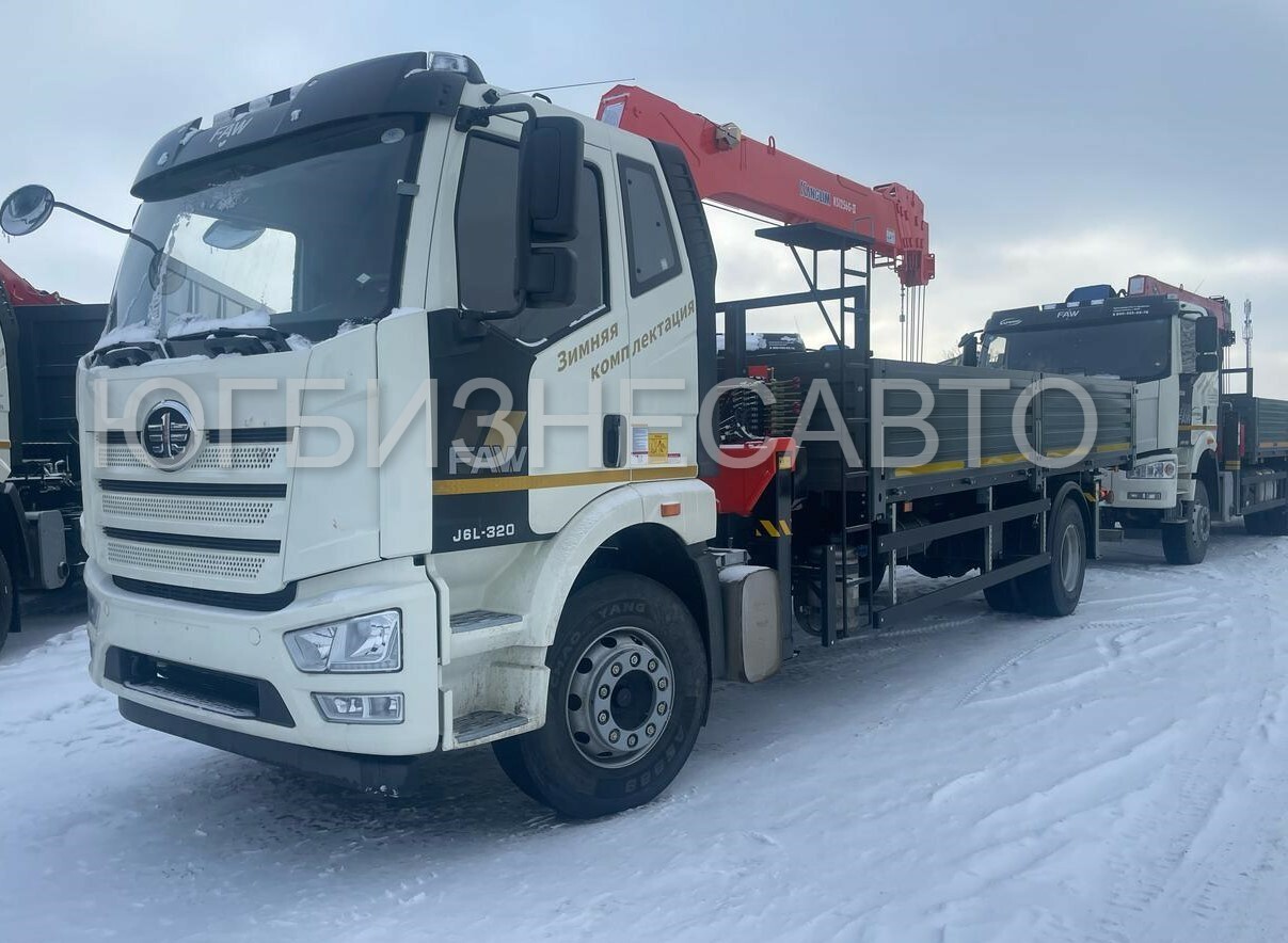 Faw CA1180 J6L 4x2 с манипулятором 7 тонн КМУ Kanglim 1256 Фото Faw CA1180 J6L 4x2 с манипулятором 7 тонн КМУ Kanglim 1256